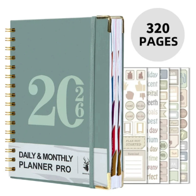 YUPPIE GENIUS 2026 Daily GOAT Planner with Stickers
