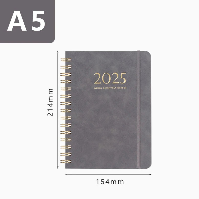 YUPPIE GENIUS 2025 Daily Planner-Strapped Notebook