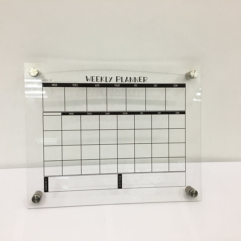 YUPPIE GENIUS Frameless Wall Mounted Calendar Planner Reusable