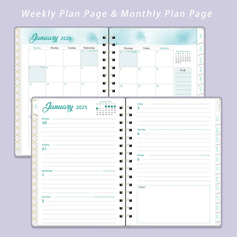 YUPPIE GENIUS 2025 Daily Planner-Strapped Notebook