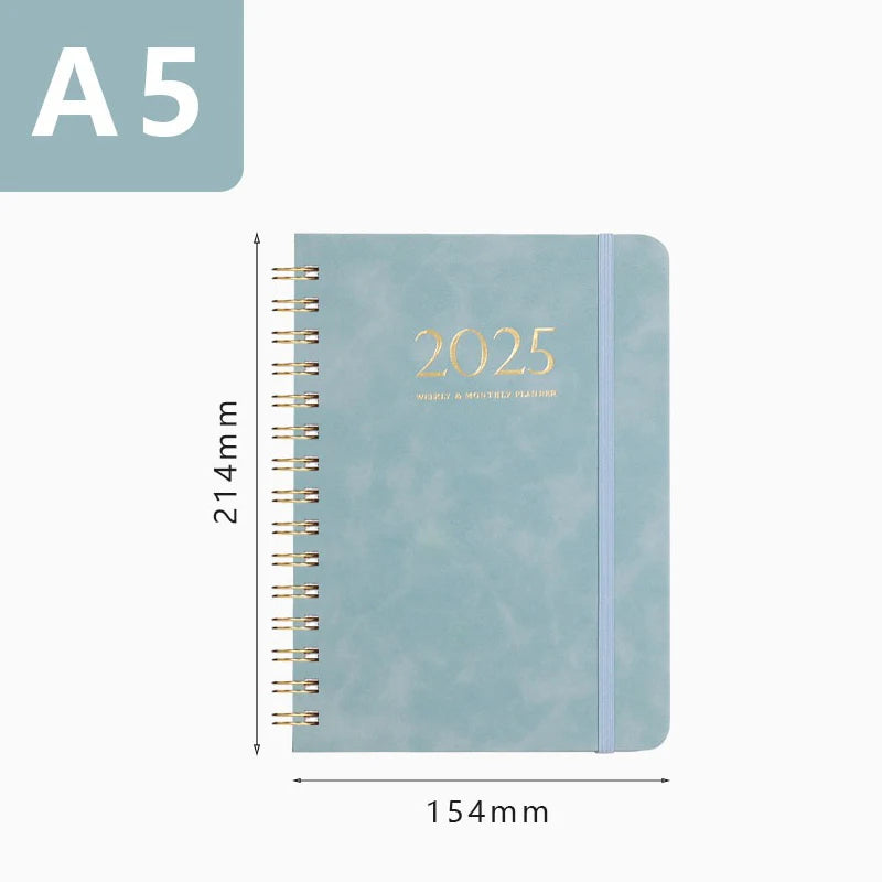 YUPPIE GENIUS 2025 Daily Planner-Strapped Notebook