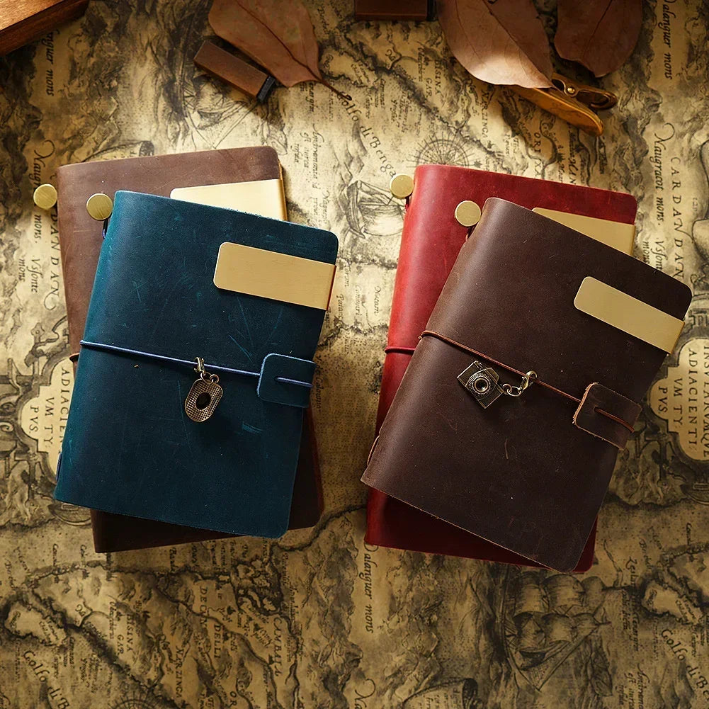YUPPIE GENIUS Handmade Crazy Horse Leather Notebook