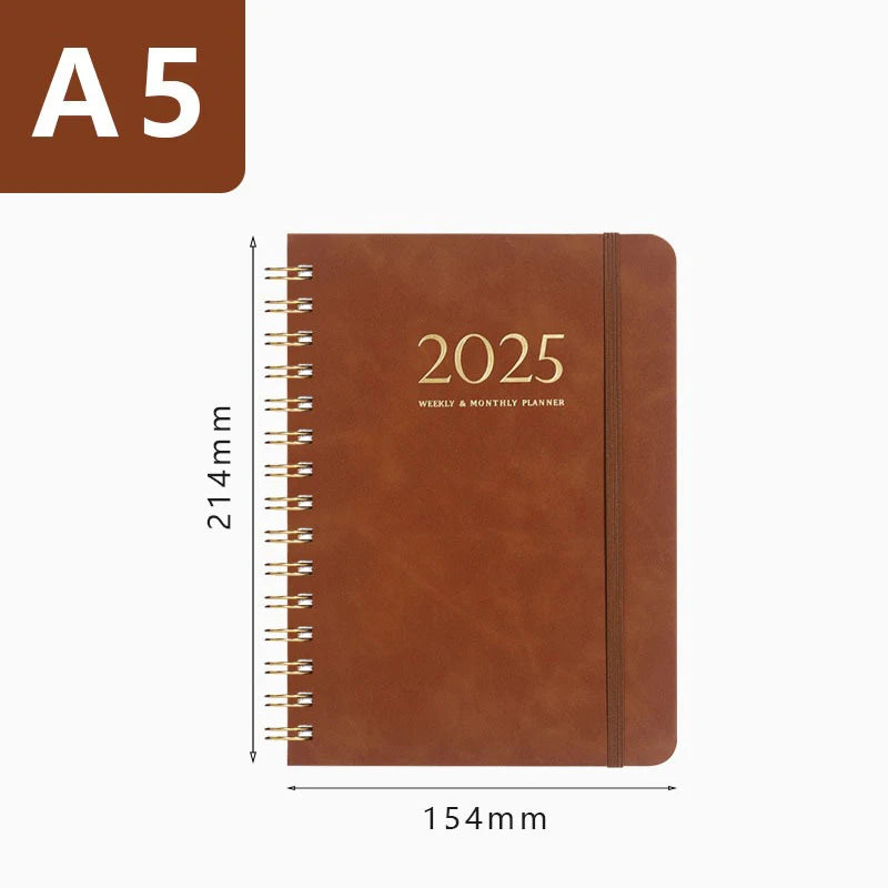 YUPPIE GENIUS 2025 Daily Planner-Strapped Notebook