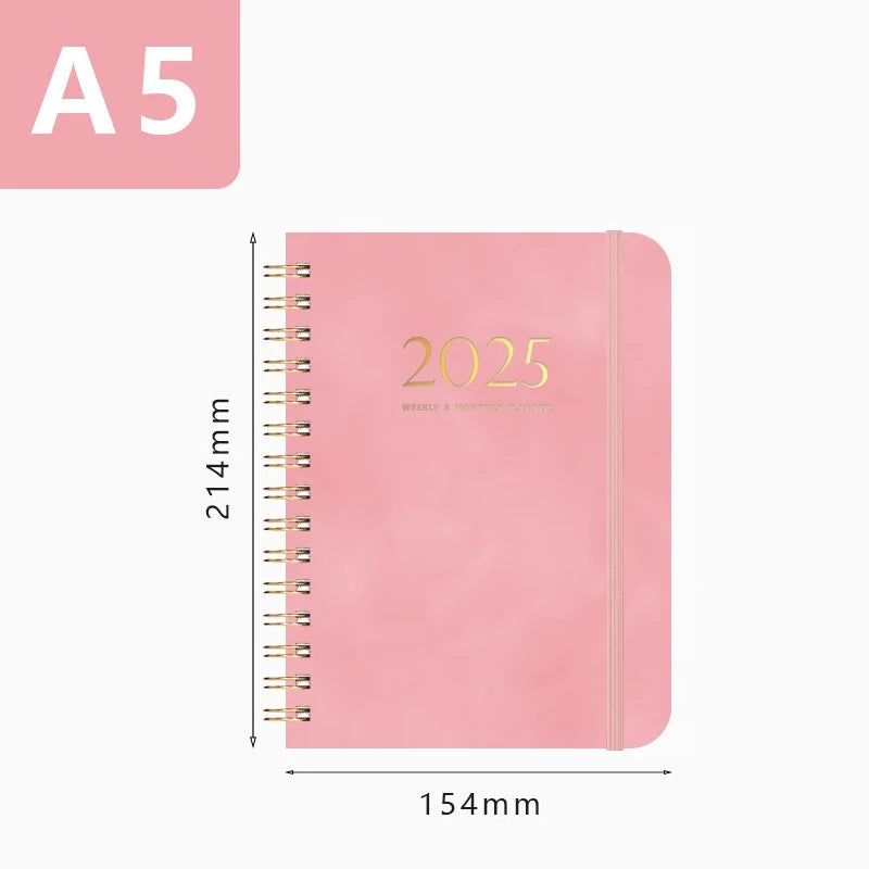 YUPPIE GENIUS 2025 Daily Planner-Strapped Notebook