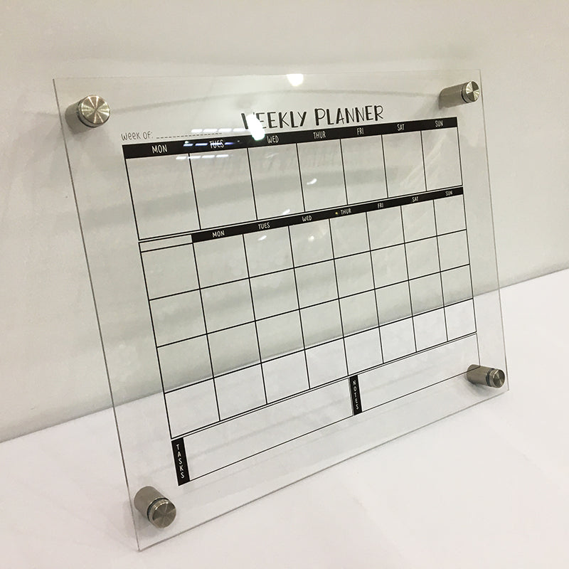 YUPPIE GENIUS Frameless Wall Mounted Calendar Planner Reusable